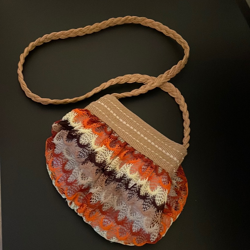 Wayan natural wear crossbody purse (Tan, red, orange, yellow, brown, cream)